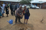 DM & Regional Head Dr Ntili planting a tree at the school